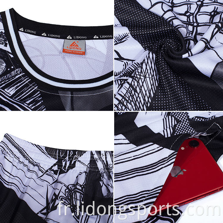 SUblimation Imprimé Jersey personnalisé Uniforme Basketball Réversible à bas prix